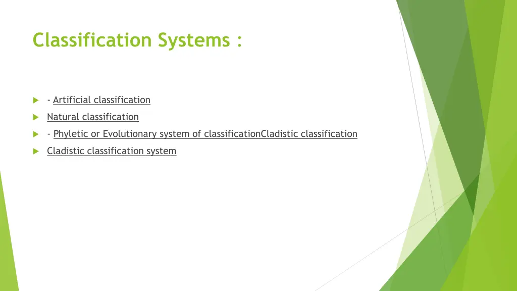 classification systems