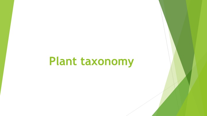 plant taxonomy