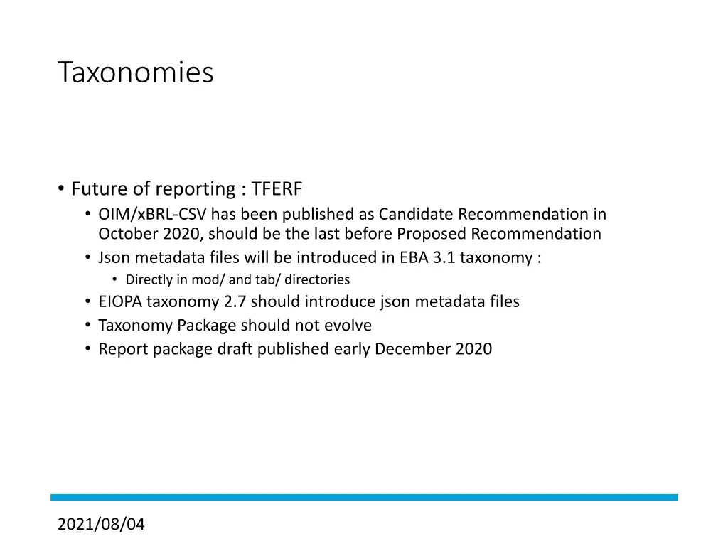taxonomies