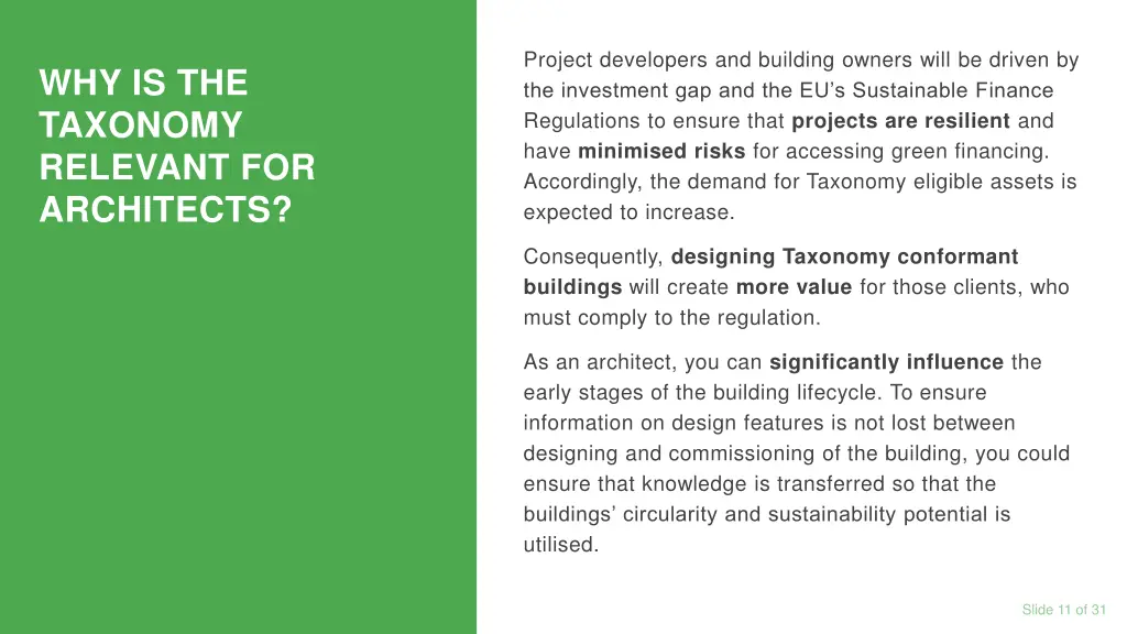 project developers and building owners will