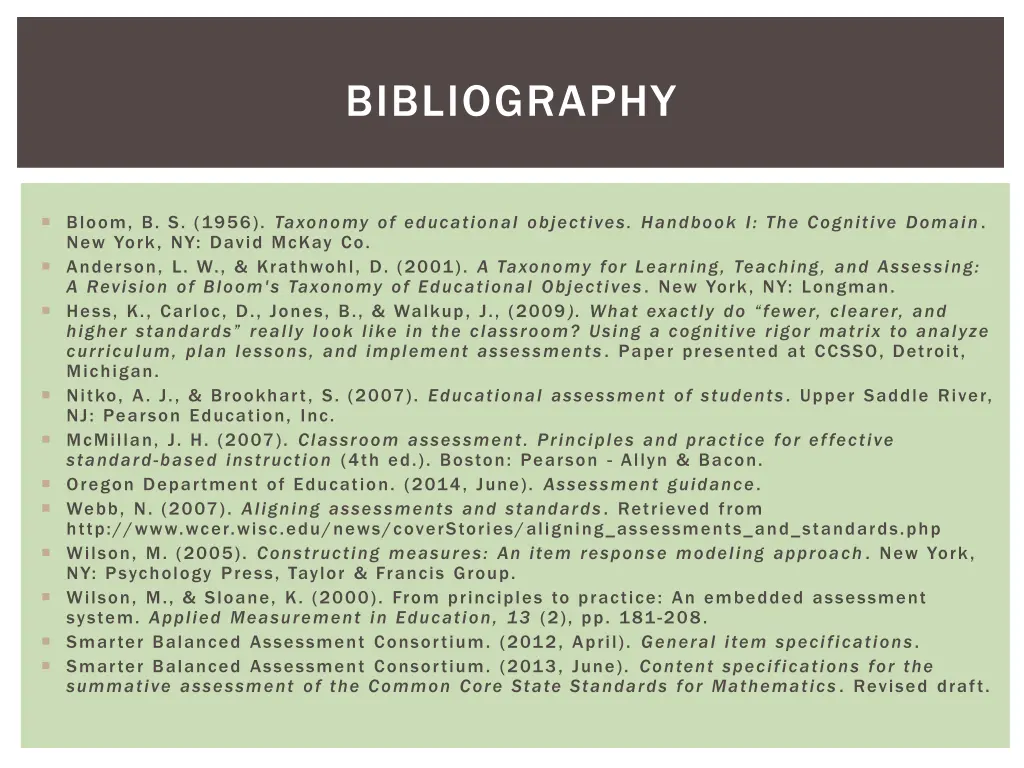 bibliography