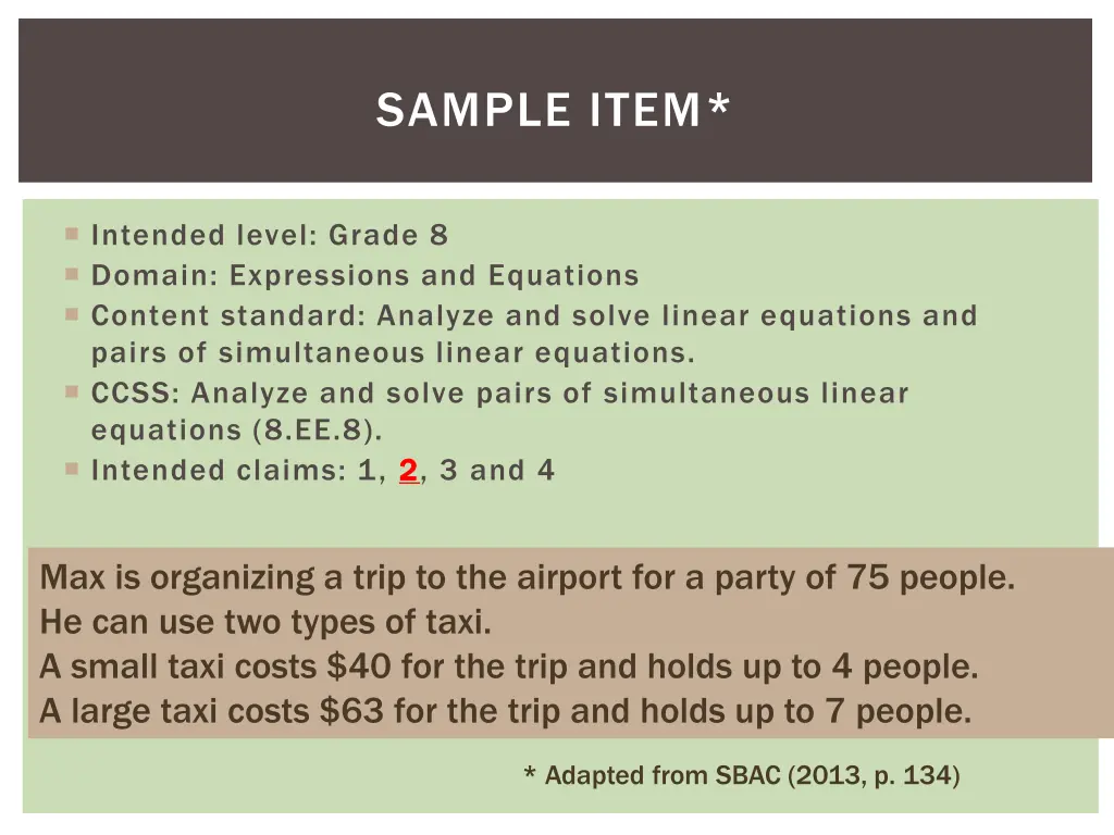 sample item