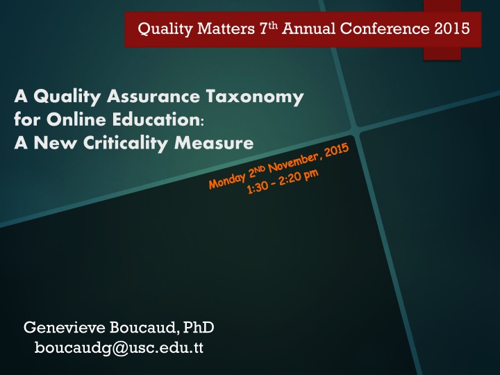 quality matters 7 th annual conference 2015