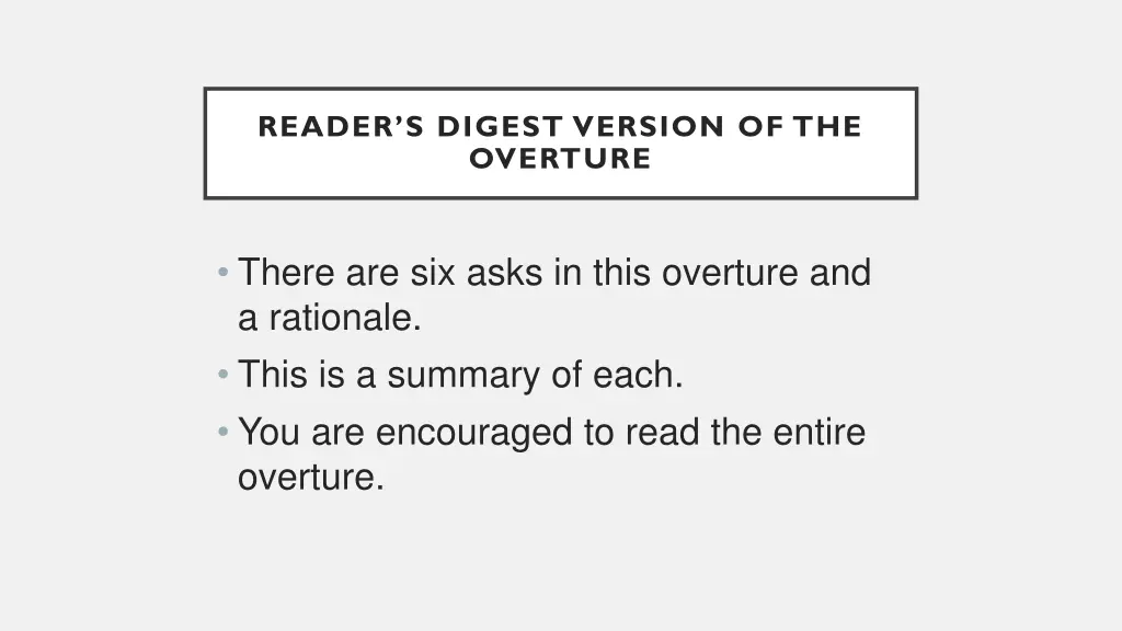 reader s digest version of the overture