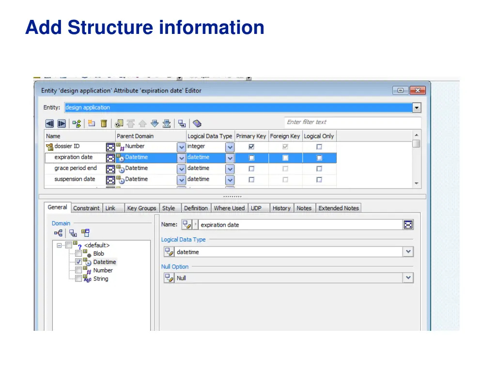 add structure information