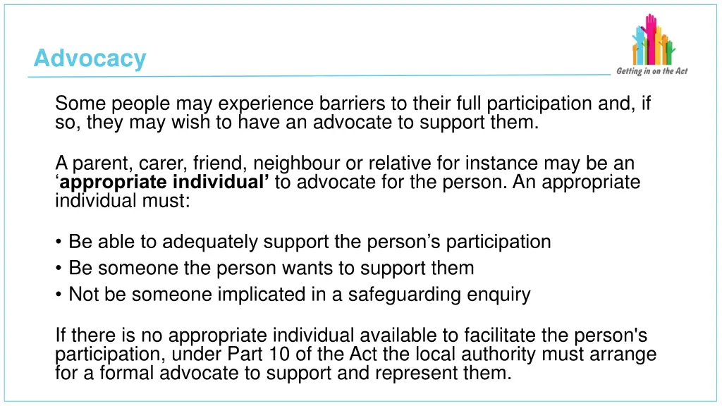 advocacy
