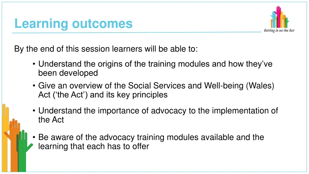 learning outcomes