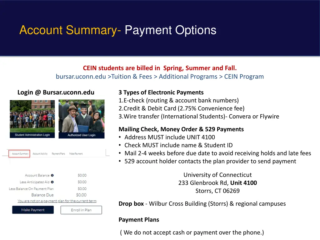 account summary payment options