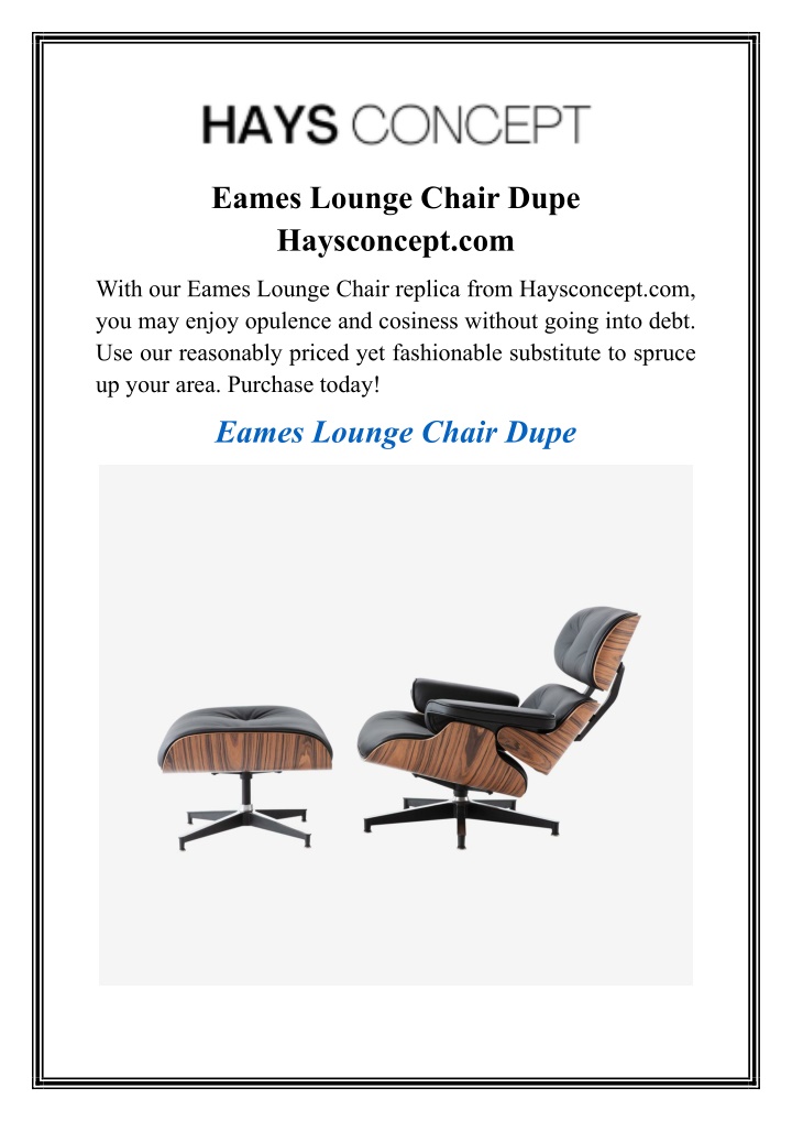 eames lounge chair dupe haysconcept com