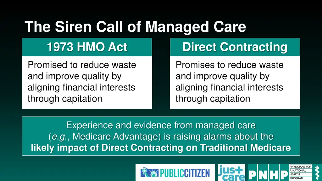 the siren call of managed care 1973 hmo act