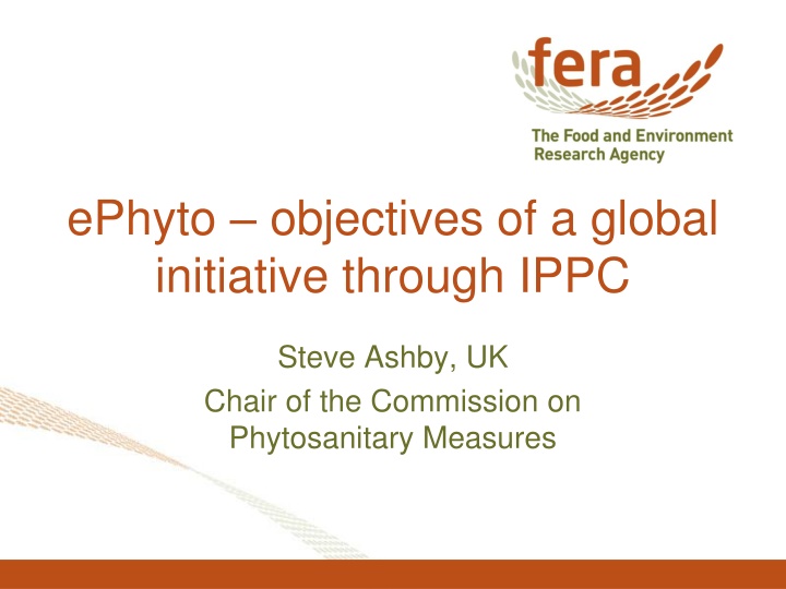 ephyto objectives of a global initiative through