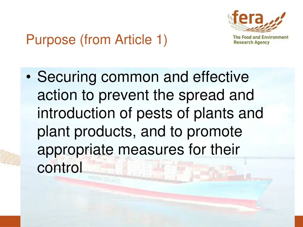 purpose from article 1