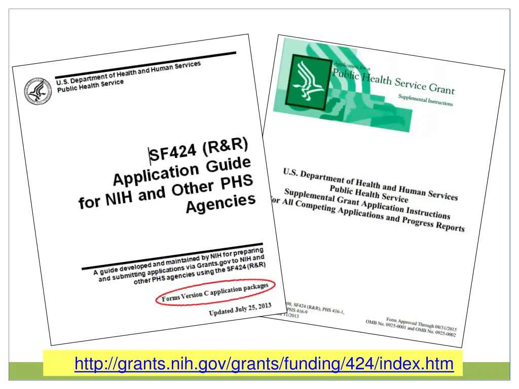 http grants nih gov grants funding 424 index htm