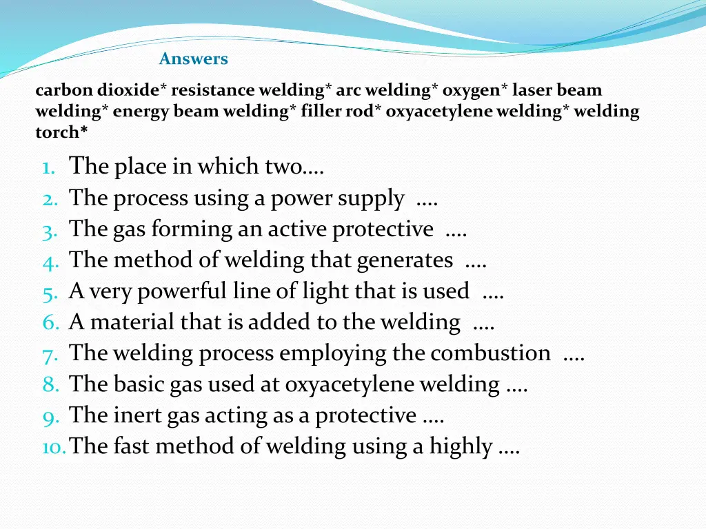 answers