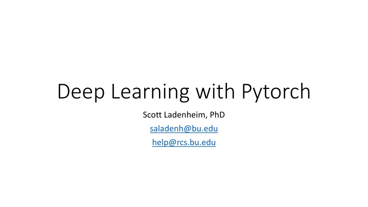 deep learning with pytorch