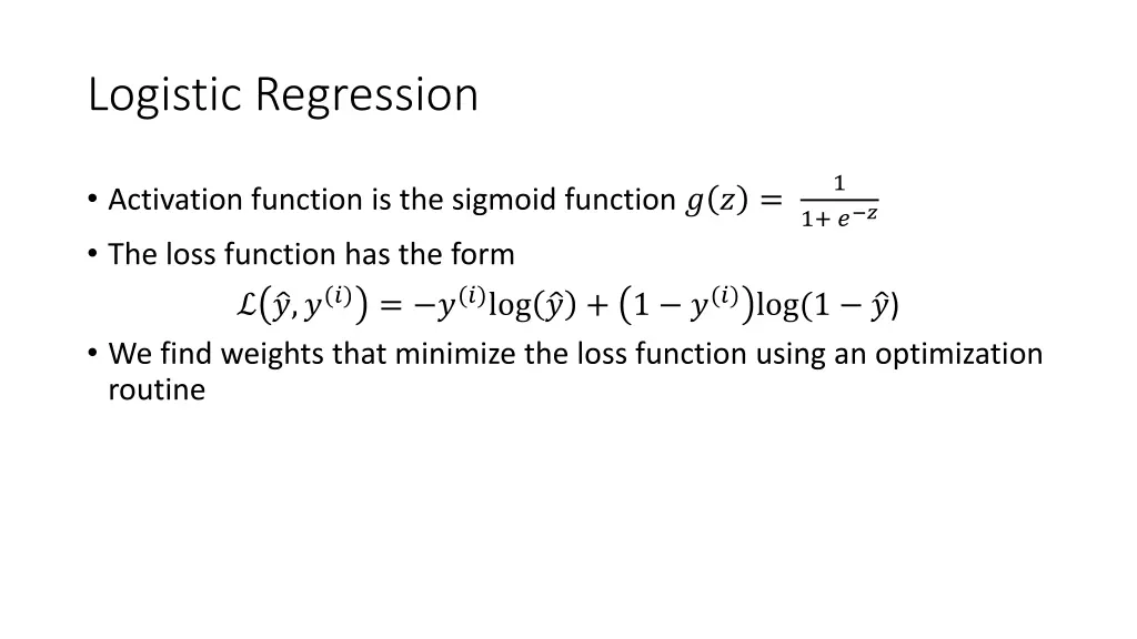 logistic regression