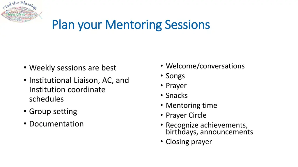 plan your mentoring sessions plan your mentoring