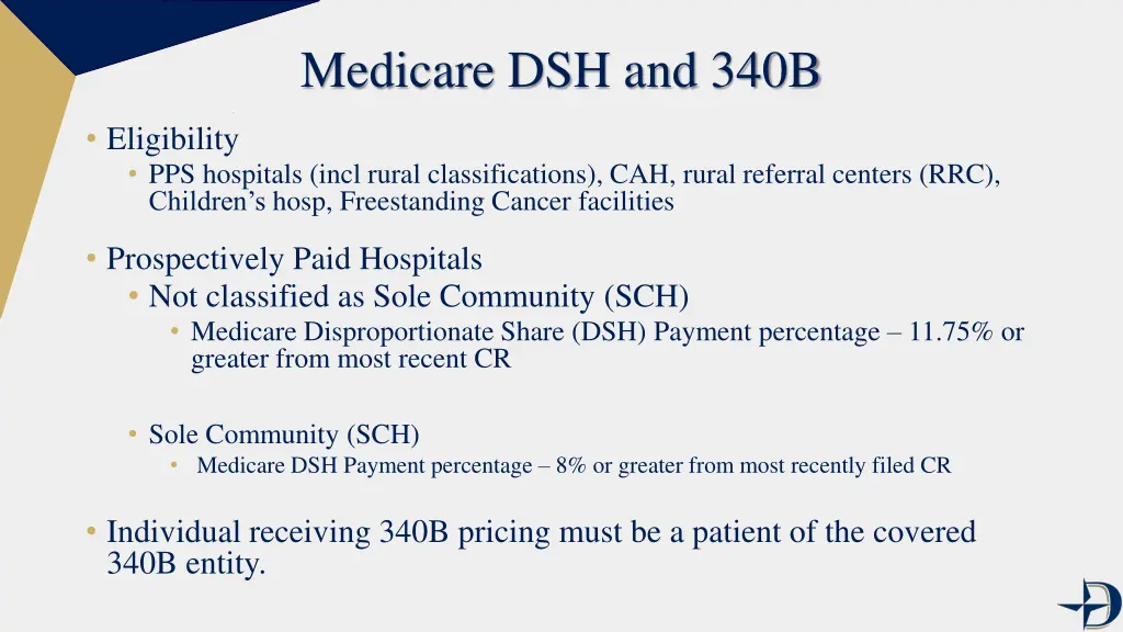 medicare dsh and 340b