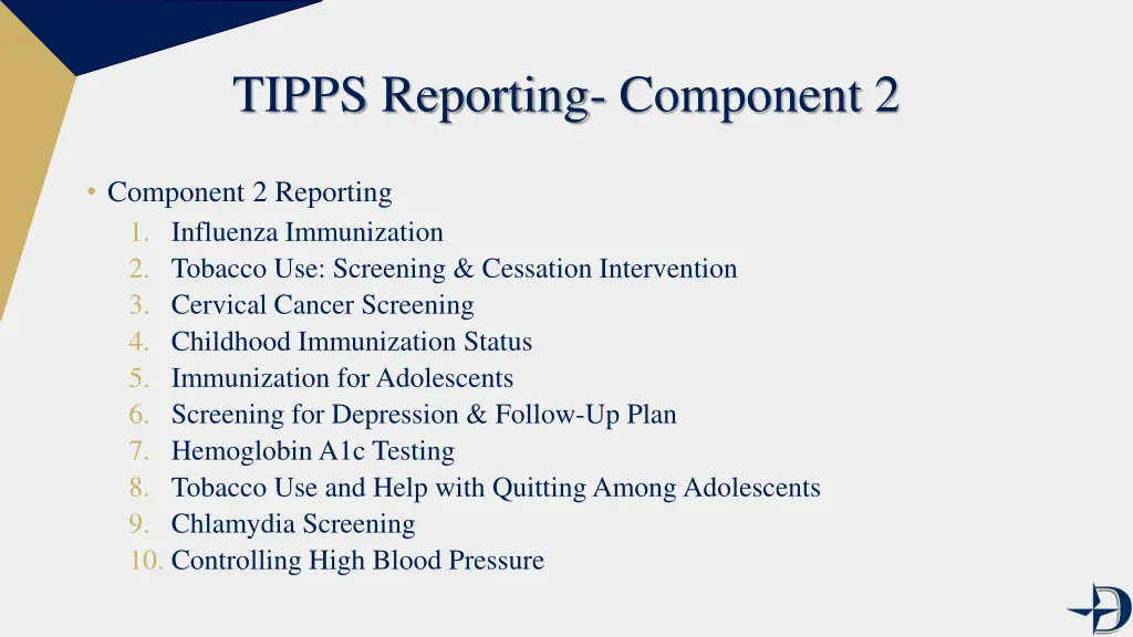 tipps reporting component 2