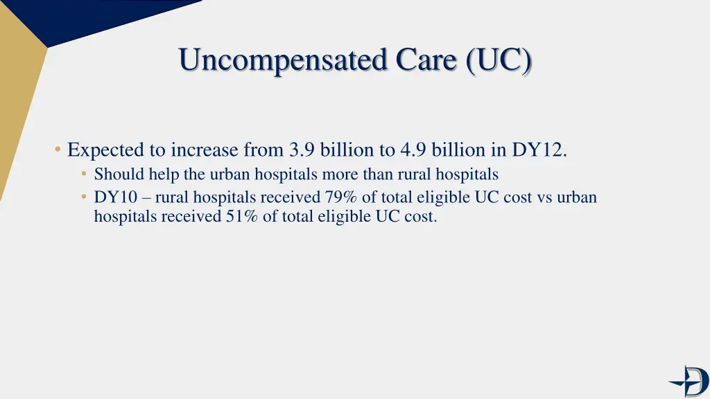 uncompensated care uc