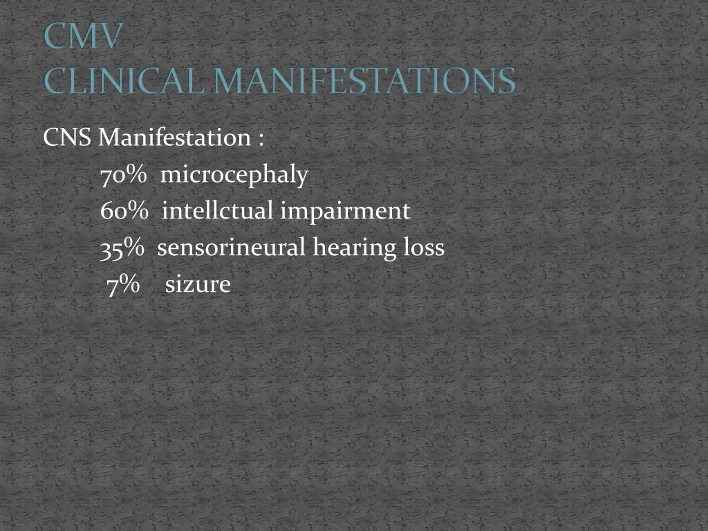 cmv clinical manifestations