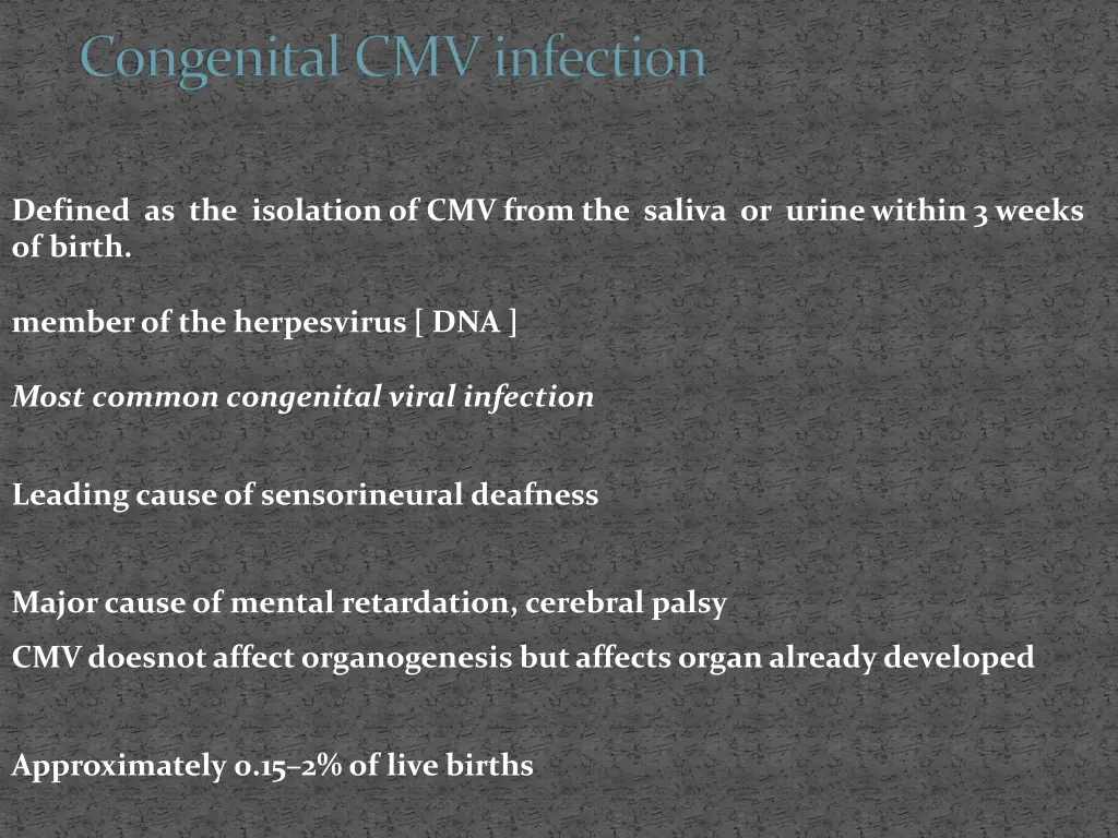 congenital cmv infection
