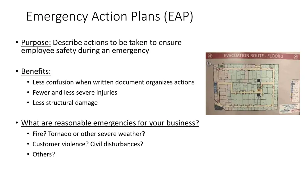 emergency action plans eap