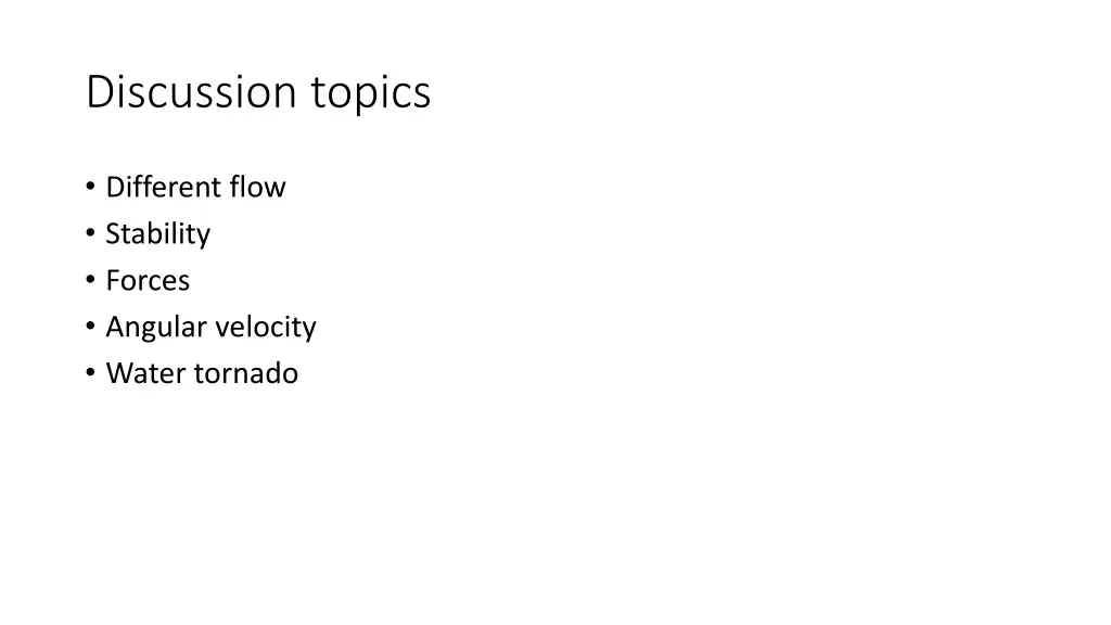 discussion topics