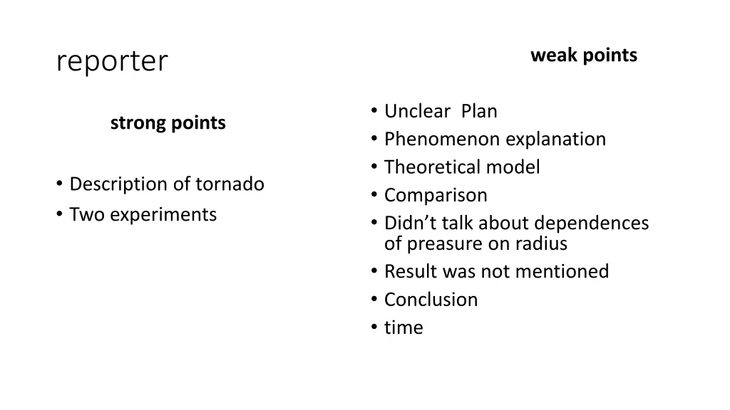 weak points