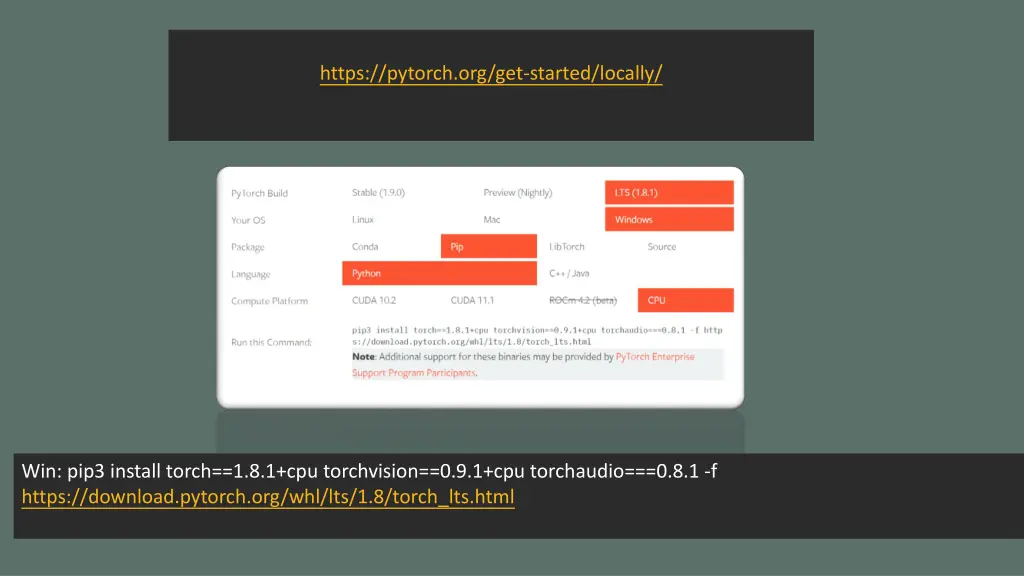 https pytorch org get started locally