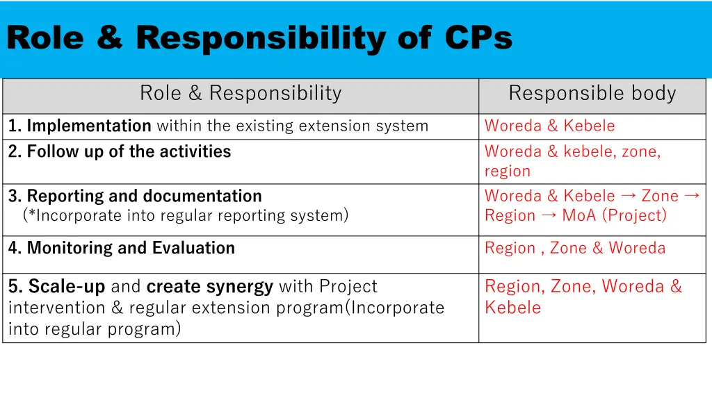 role responsibility of cps
