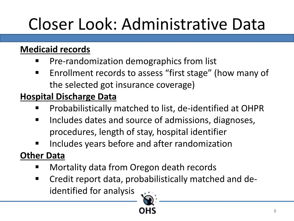 closer look administrative data