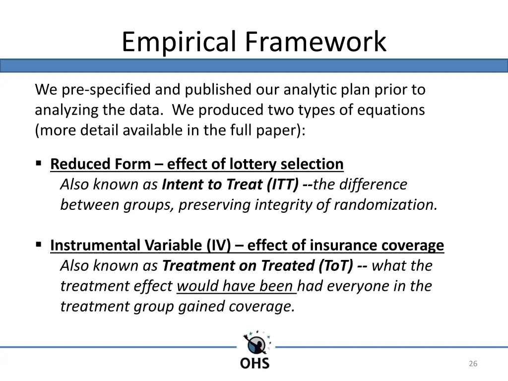 empirical framework