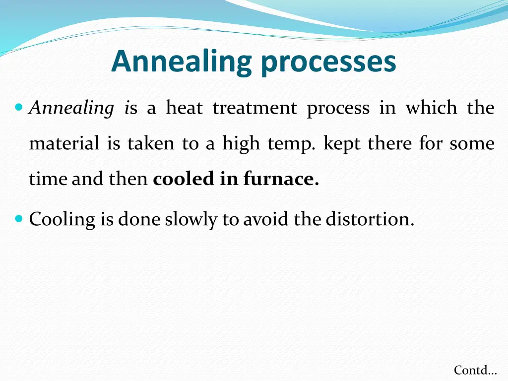 annealing processes
