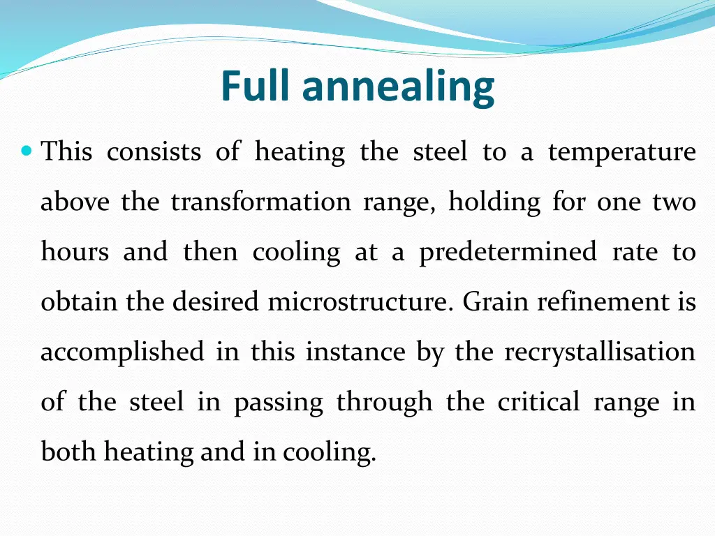 full annealing