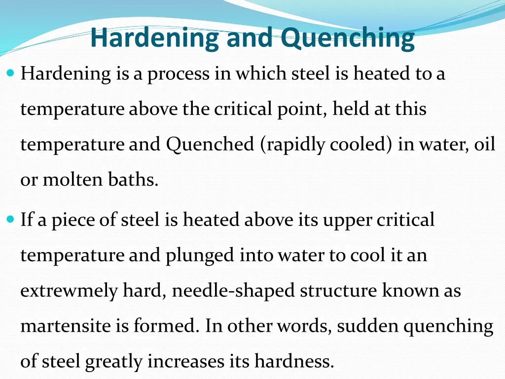 hardening and quenching