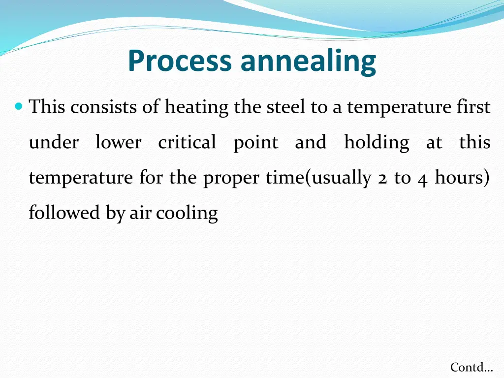 process annealing