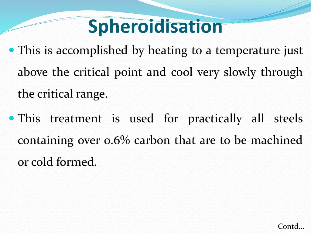 spheroidisation