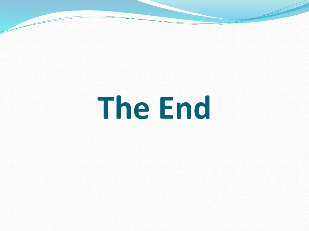 the end