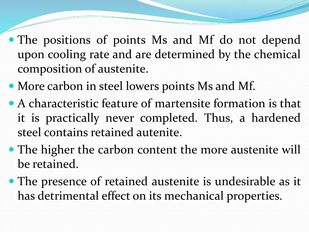 the positions of points ms and mf do not depend