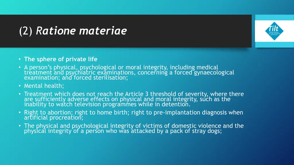 2 r atione materiae 1