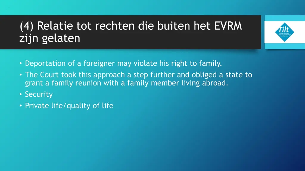 4 relatie tot rechten die buiten het evrm zijn 9