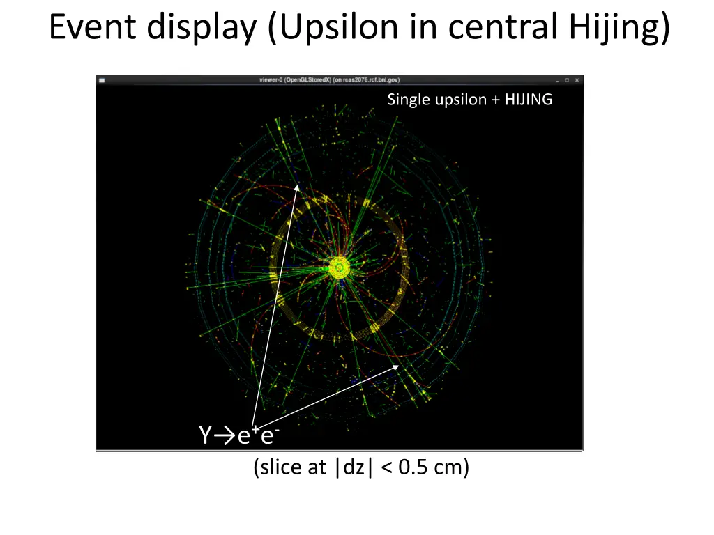 event display upsilon in central hijing