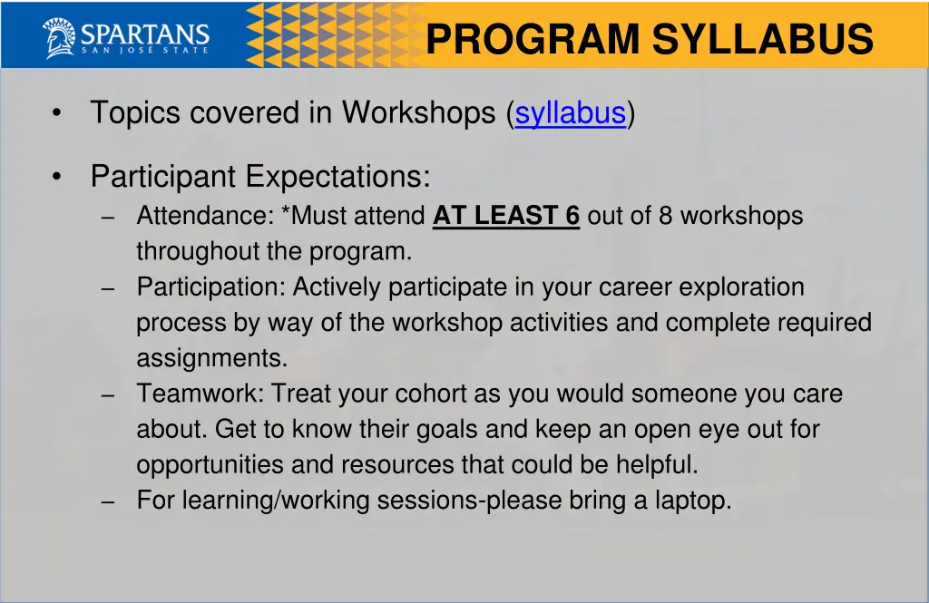 program syllabus