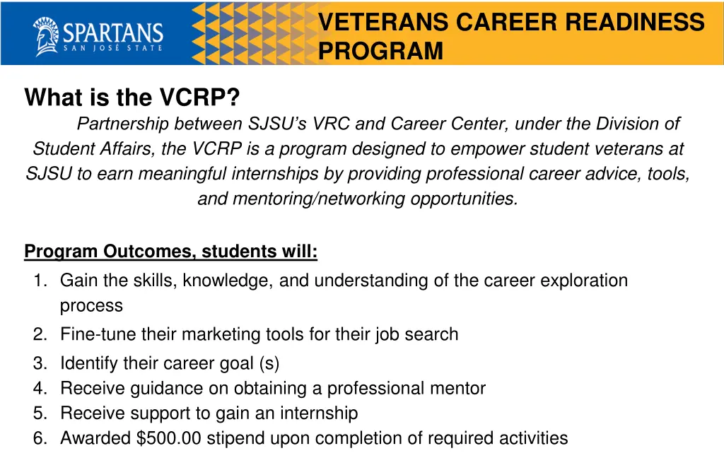 veterans career readiness program