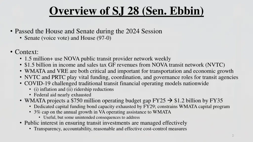 overview of sj 28 sen ebbin