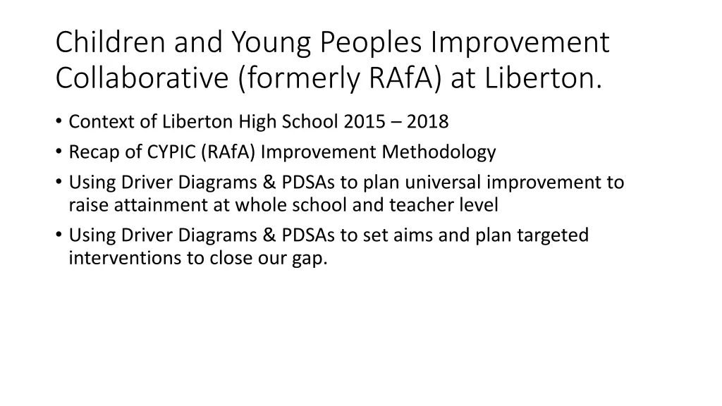 children and young peoples improvement