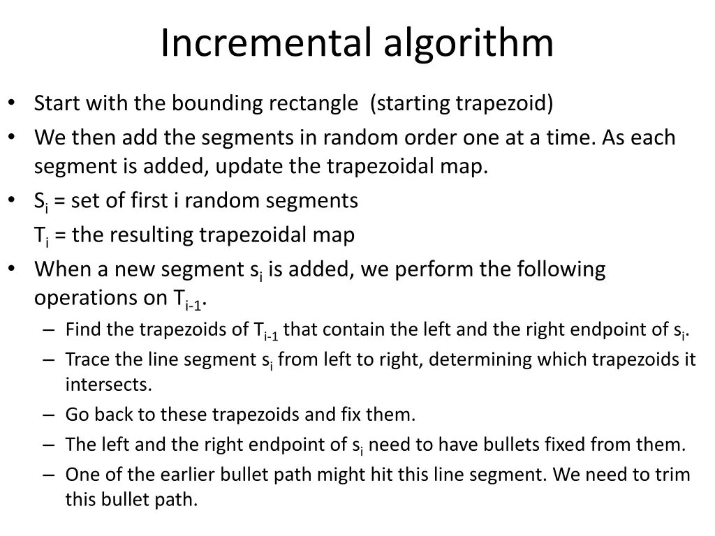 incremental algorithm 1