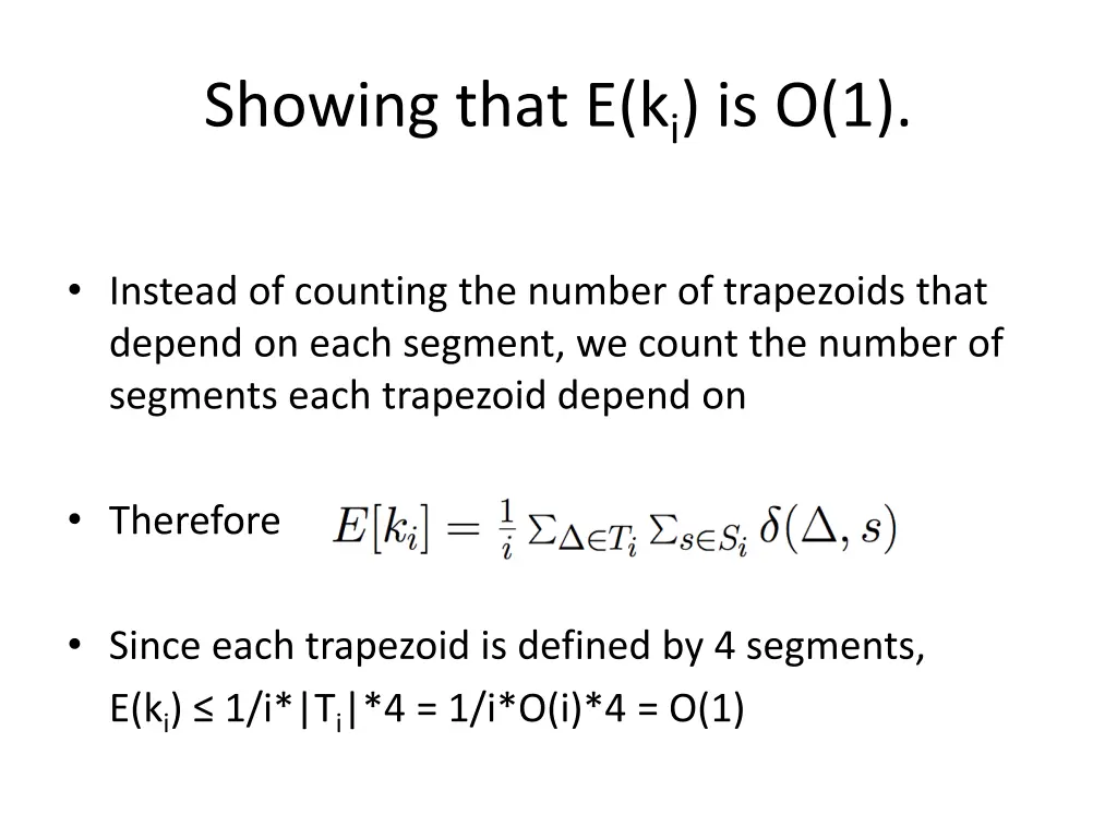showing that e k i is o 1