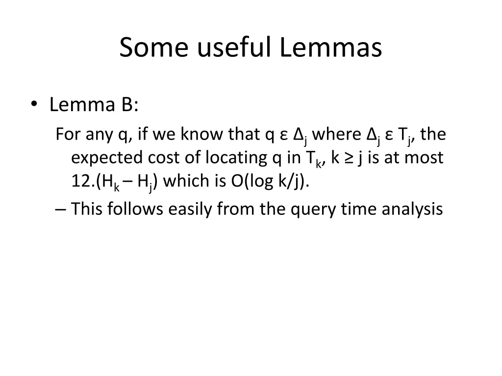 some useful lemmas